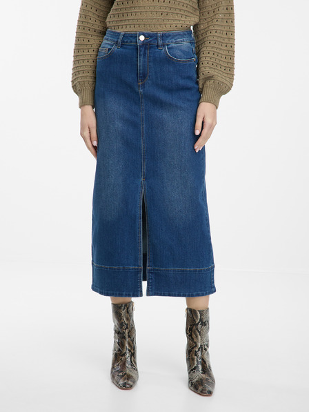 Orsay Fustă maxi din denim albastru închis pentru femei ORSAY