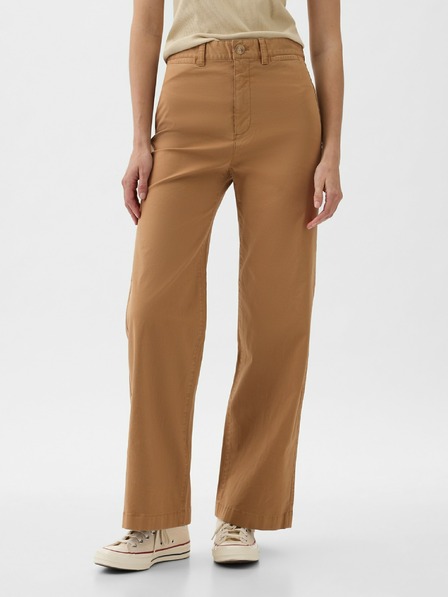 GAP Pantaloni khaki High Stride wide-leg ankle GAP