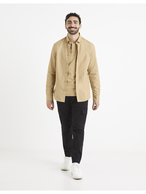 Celio Bej Celio Waffle Shirt