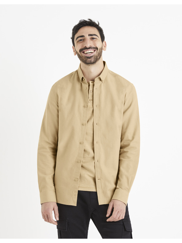 Celio Bej Celio Waffle Shirt
