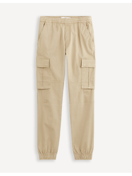 Celio Pantaloni cargo bej pentru bărbați Celio Docar