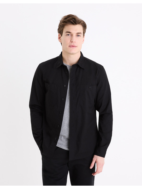 Celio Cămașă neagră pentru bărbați Celio Gagusti2