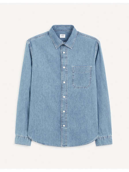 Celio Cămașă din denim albastru pentru bărbați Celio Gagusti1