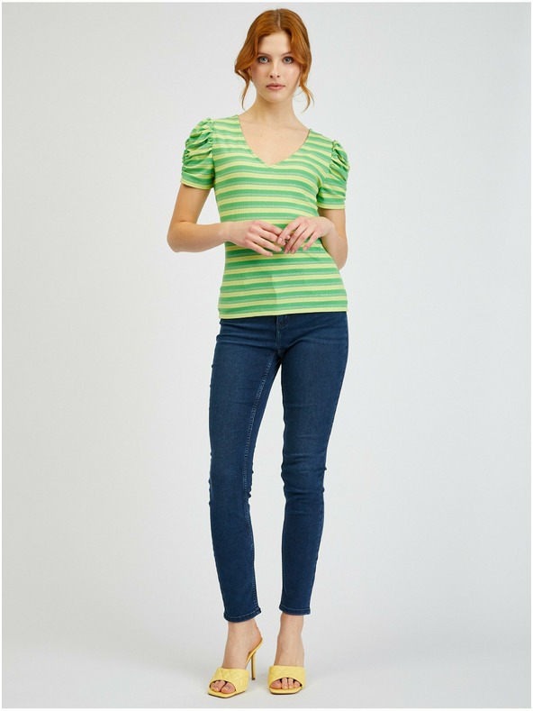Orsay Tricou ORSAY cu dungi galben-verde de damă