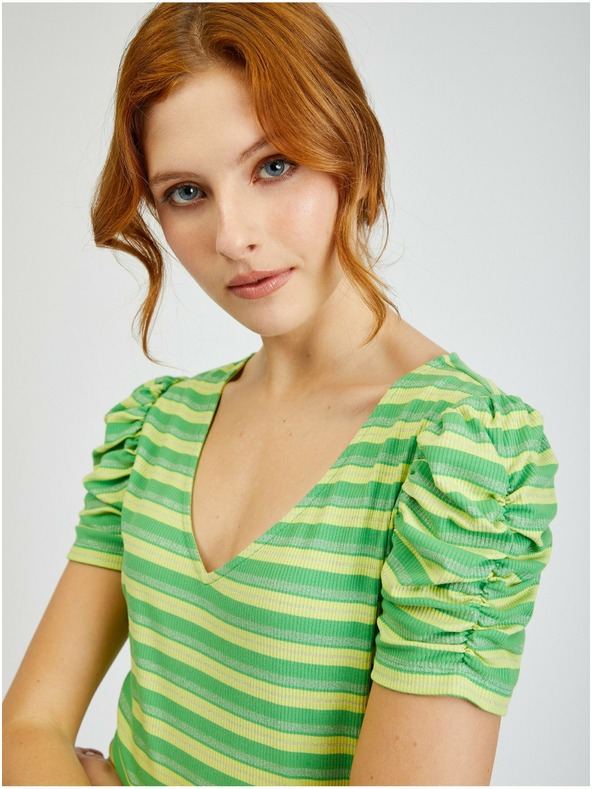 Orsay Tricou ORSAY cu dungi galben-verde de damă