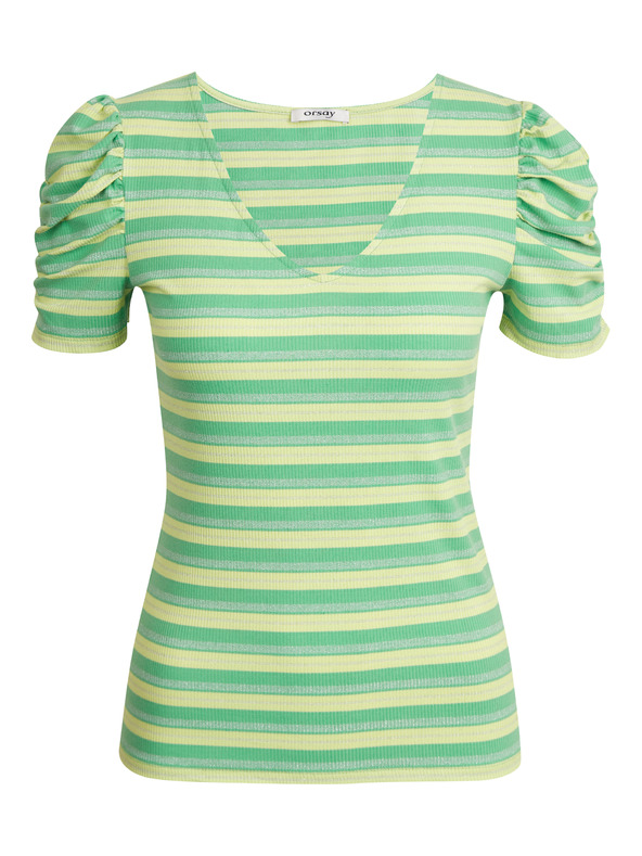 Orsay Tricou ORSAY cu dungi galben-verde de damă