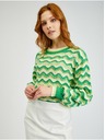 Orsay Pulover de damă cu dungi galben-verde ORSAY