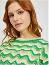 Orsay Pulover de damă cu dungi galben-verde ORSAY