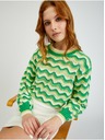 Orsay Pulover de damă cu dungi galben-verde ORSAY