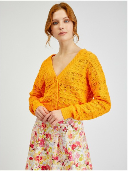 Orsay Cardigan de damă cu model portocaliu ORSAY