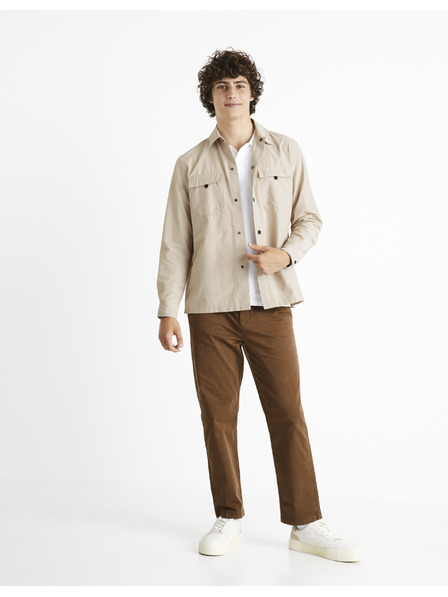 Celio Pantaloni maro pentru bărbați Celio Cochicrop