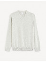 Celio Pulover basic gri deschis pentru bărbați Celio Decoton