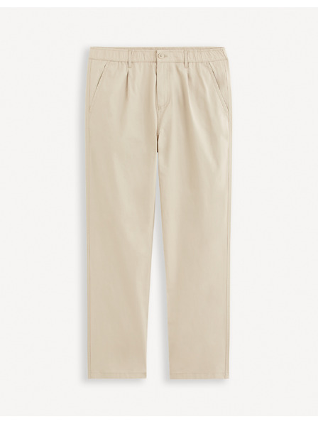 Celio Pantaloni chino bej pentru bărbați Celio Jopaper