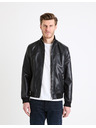 Celio Jachetă de piele neagră pentru bărbați Celio Gumati