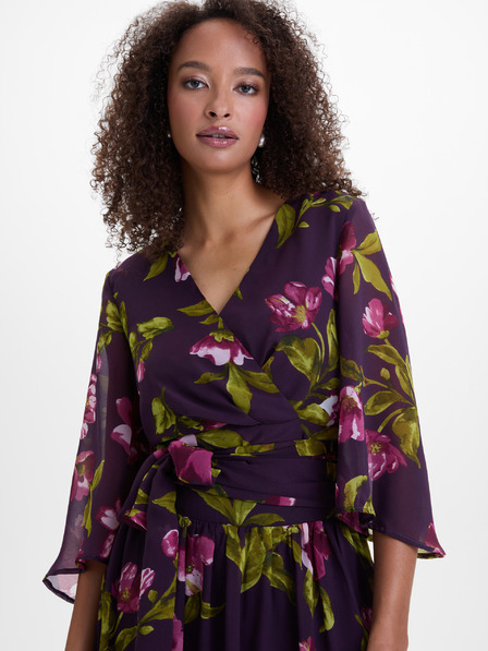 Orsay Bluză violetă petrecută pentru femei cu model floral ORSAY