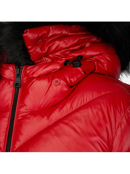 Geox Geox Backsie - jachetă roșie cu puf pentru femei