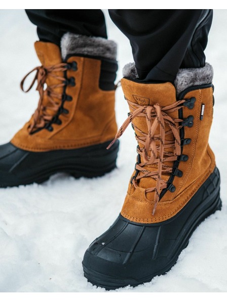 Kilpi Încălțăminte înaltă îmblănită și impermeabilă Kilpi ANTARTIC HIGH WP-U Maro