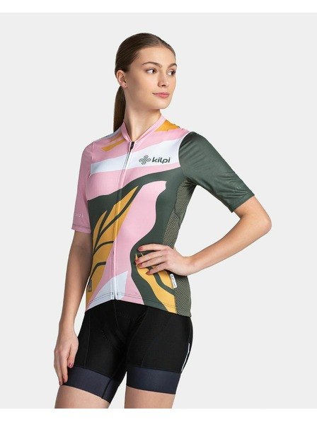Kilpi Tricou sport cu fermoar verde și roz pentru femei Kilpi RITAEL