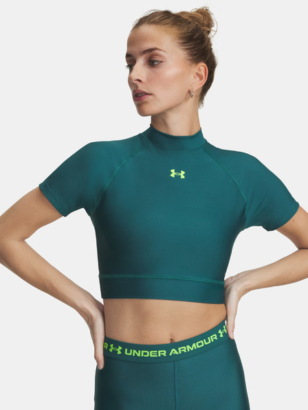 Under Armour Tricou damă Under Armour HeatGear Crop Mock SS