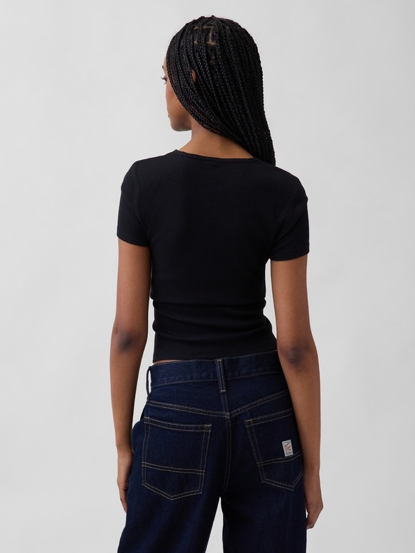 GAP Tricou Rib Logo GAP