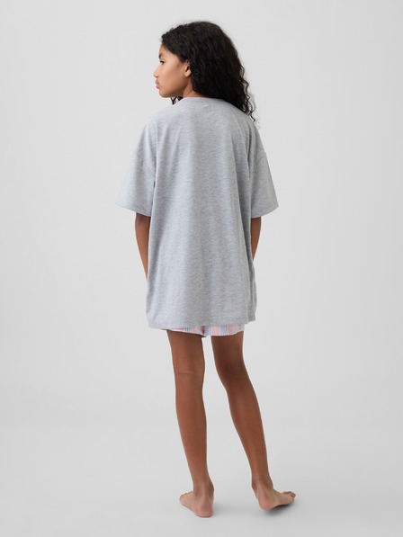 GAP Tricou de pijama oversize pentru copii cu logo GAP