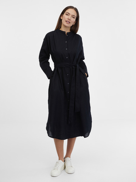 GAP Rochie midi din in tip cămașă GAP