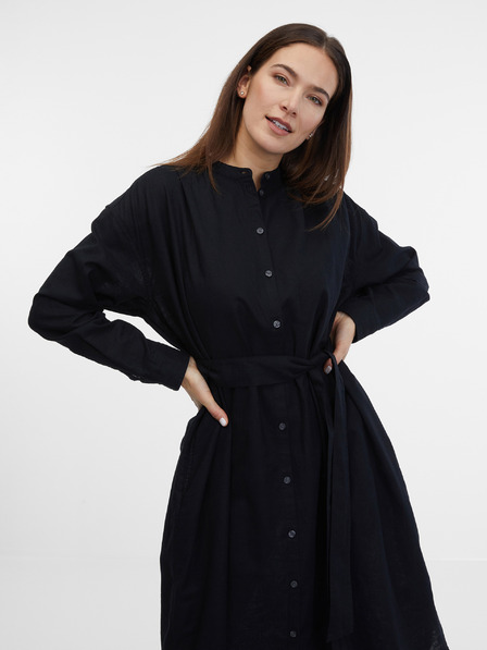 GAP Rochie midi din in tip cămașă GAP