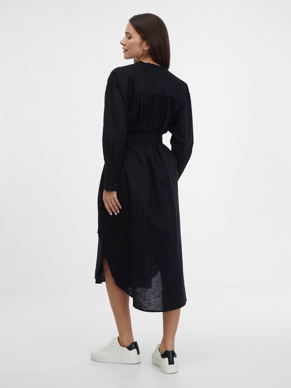 GAP Rochie midi din in tip cămașă GAP