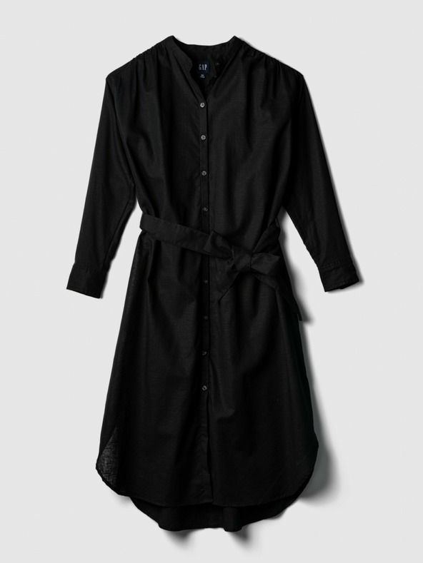 GAP Rochie midi din in tip cămașă GAP