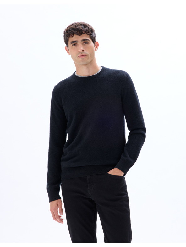 Celio Pulover negru din cașmir pentru bărbați Celio Jecloud