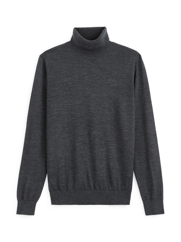 Celio Gri închis Pulover Basic cu guler înalt pentru bărbați Celio Menos
