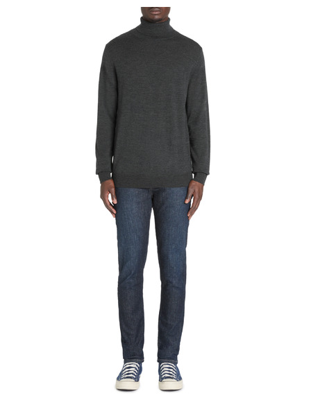 Celio Gri închis Pulover Basic cu guler înalt pentru bărbați Celio Menos
