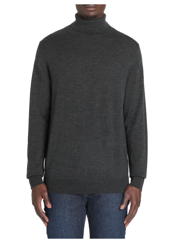 Celio Gri închis Pulover Basic cu guler înalt pentru bărbați Celio Menos