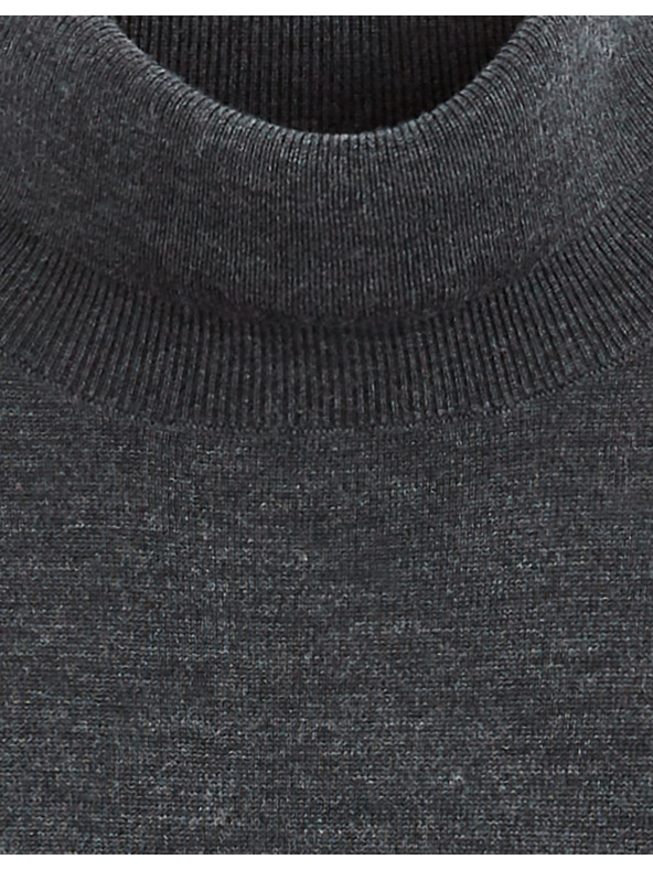 Celio Gri închis Pulover Basic cu guler înalt pentru bărbați Celio Menos