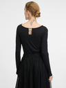 Orsay Tricou de dama negru cu maneci lungi ORSAY