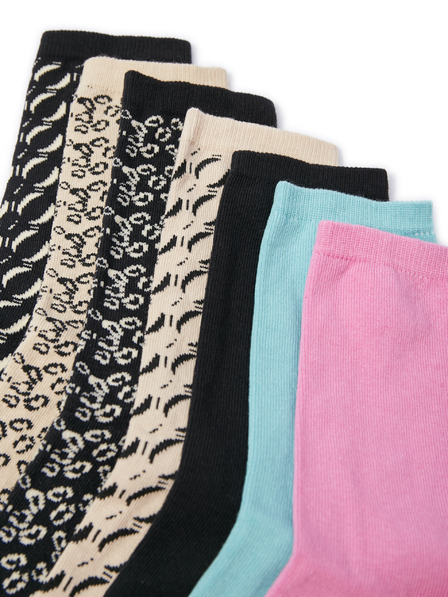 Orsay Set de șapte perechi de șosete de damă în culorile bej, negru, alb