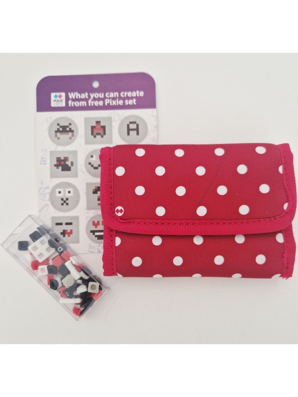 PIXIE CREW PIXIE CREW portofel roșu cu buline albe