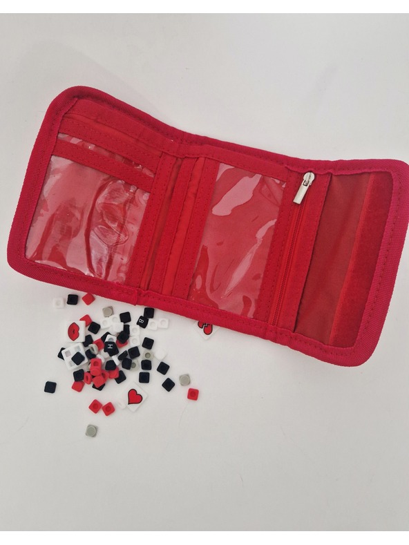 PIXIE CREW PIXIE CREW portofel roșu cu buline albe