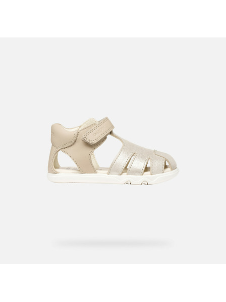 Geox Sandale barefoot bej pentru fete Geox Sandal Steppieup