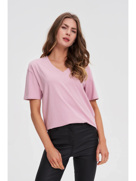 Moodo Top roz cu decolteu în V Moodo