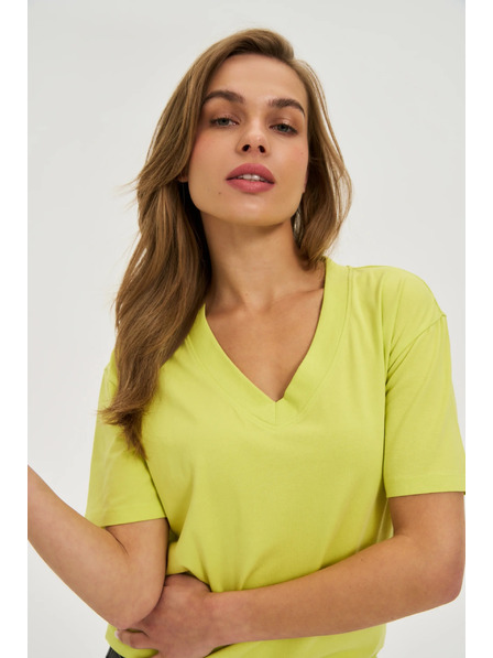 Moodo Top galben cu decolteu în V Moodo