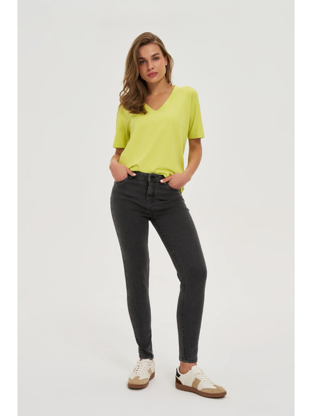 Moodo Top galben cu decolteu în V Moodo