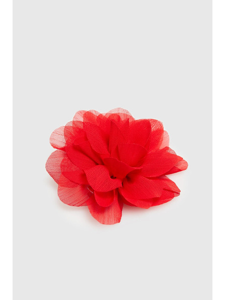 Moodo Broșă cu floare textilă roșie Moodo