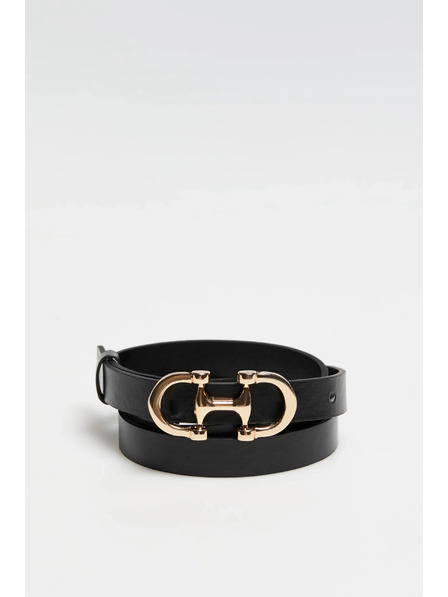 Moodo Curea cu cataramă decorativă neagră Moodo