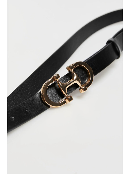 Moodo Curea cu cataramă decorativă neagră Moodo