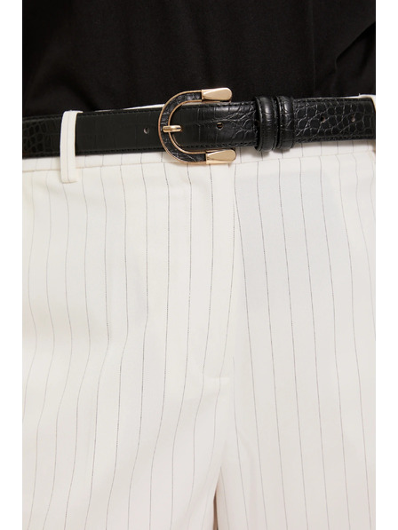 Moodo Curea cu cataramă decorativă neagră Moodo