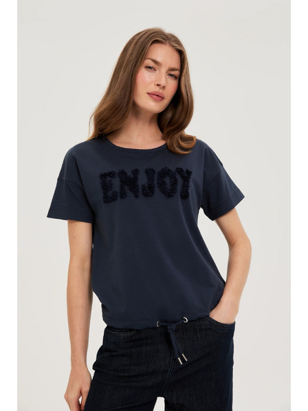 Moodo Pulover cu mâneci scurte bleumarin Moodo