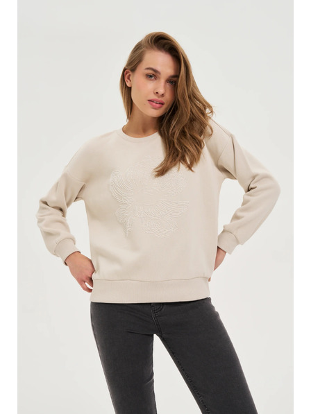 Moodo Bluză cu aplicație bej Moodo