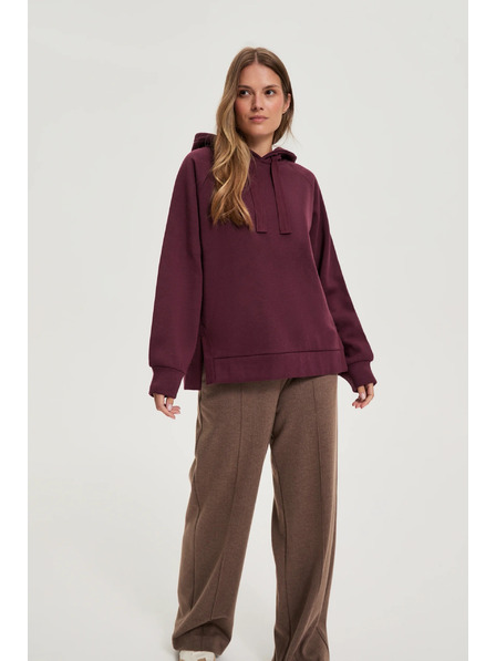 Moodo Hanorac cu glugă vișiniu Moodo