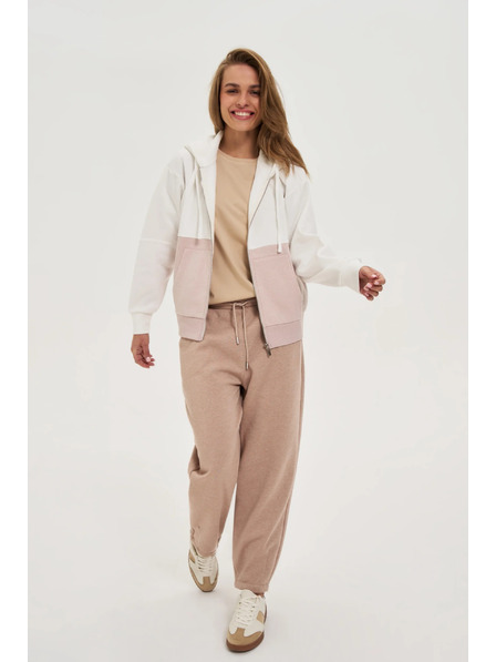 Moodo Hanorac cu fermoar bej Moodo